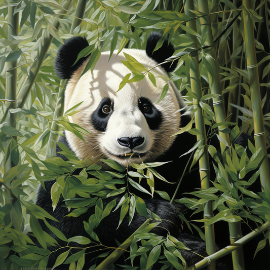 Panda In Bamboo Diamond Art Kit