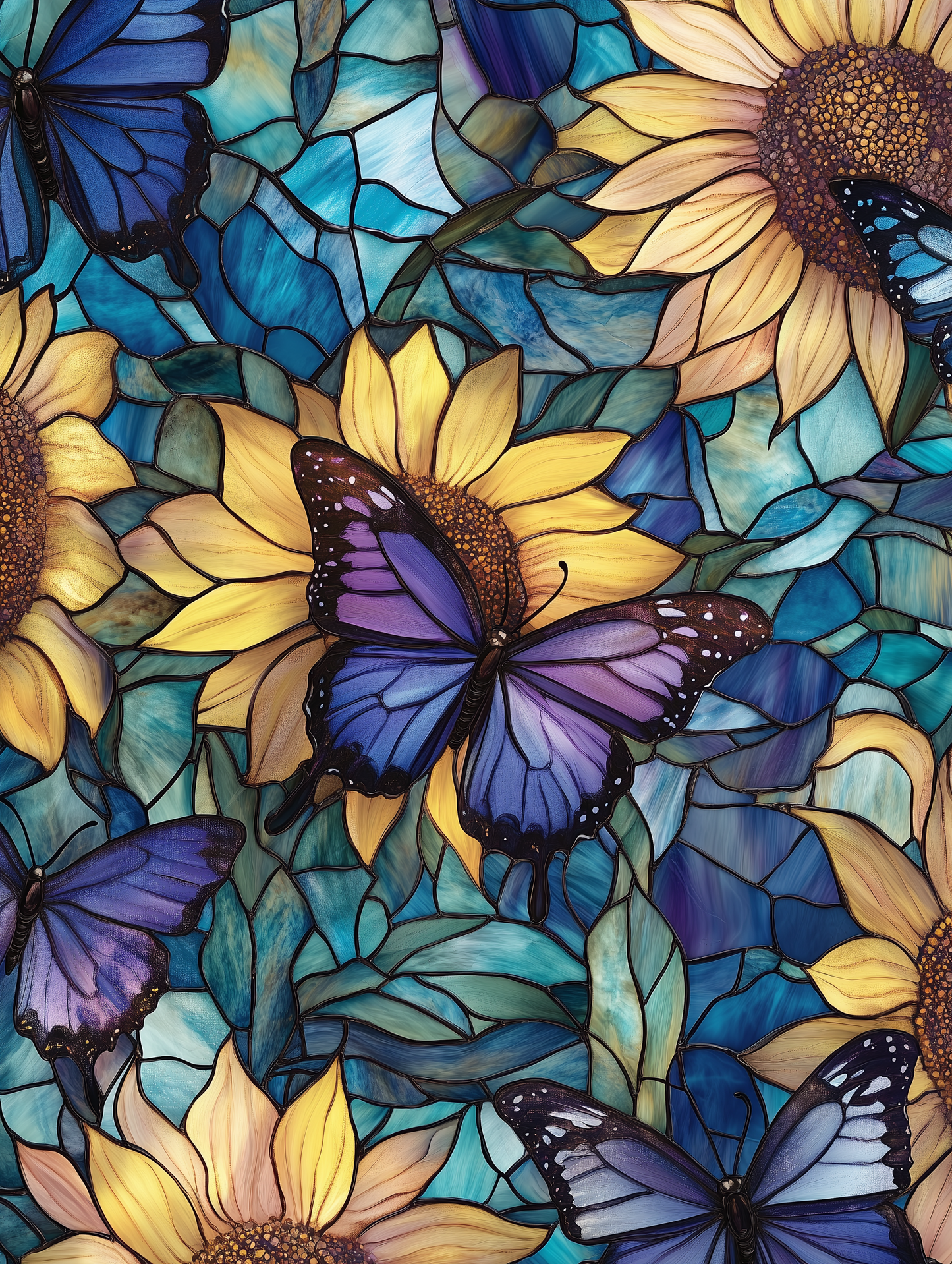 Abstract Purple Butterflies Diamond Art Kit