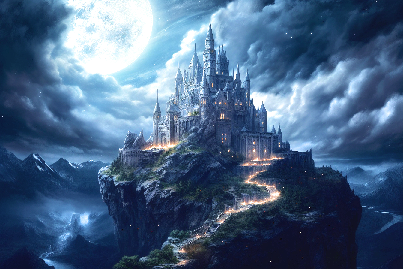 Clouded Sky Castle Diamond Art Kit
