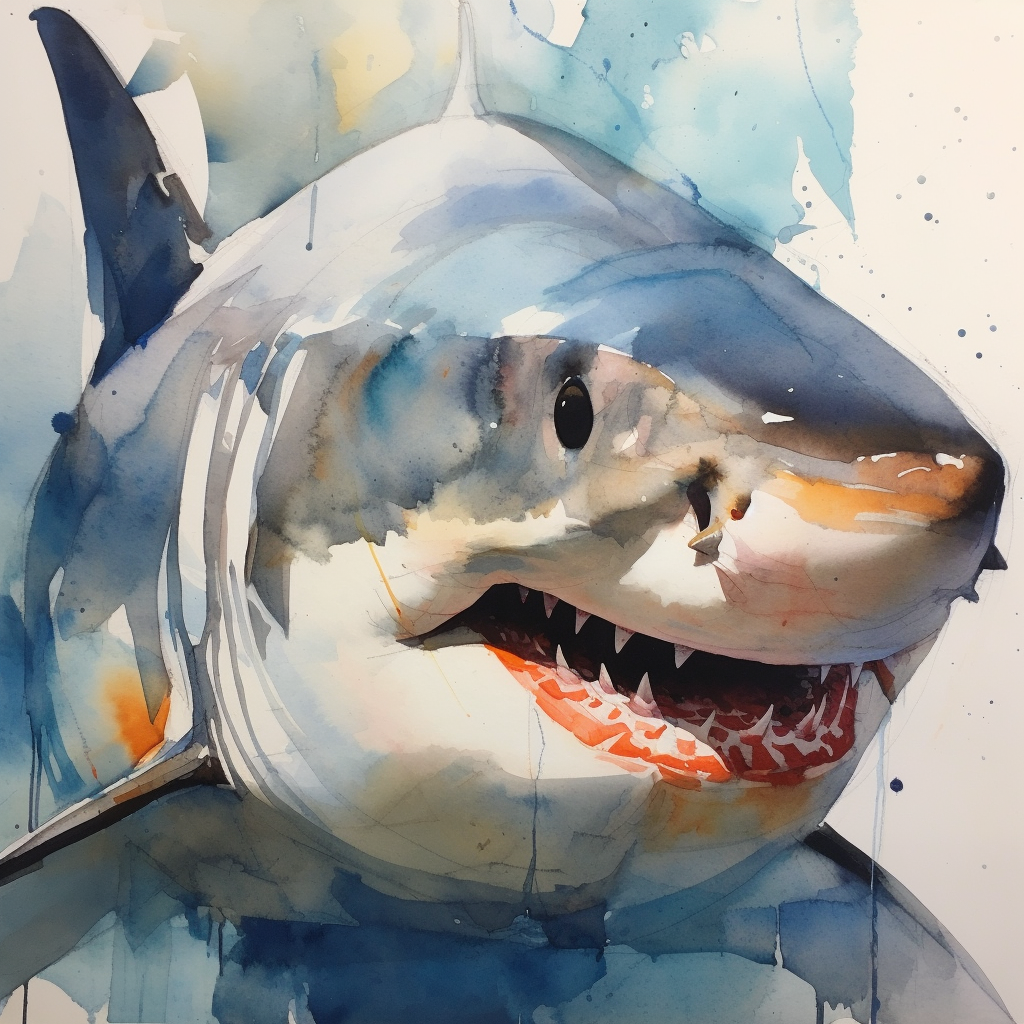 Watercolor Shark Diamond Art Kit