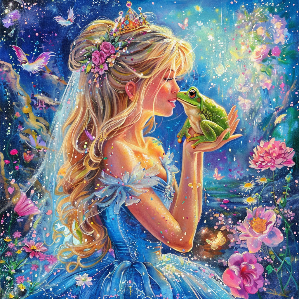 Frog Princess Kiss Diamond Art Kit