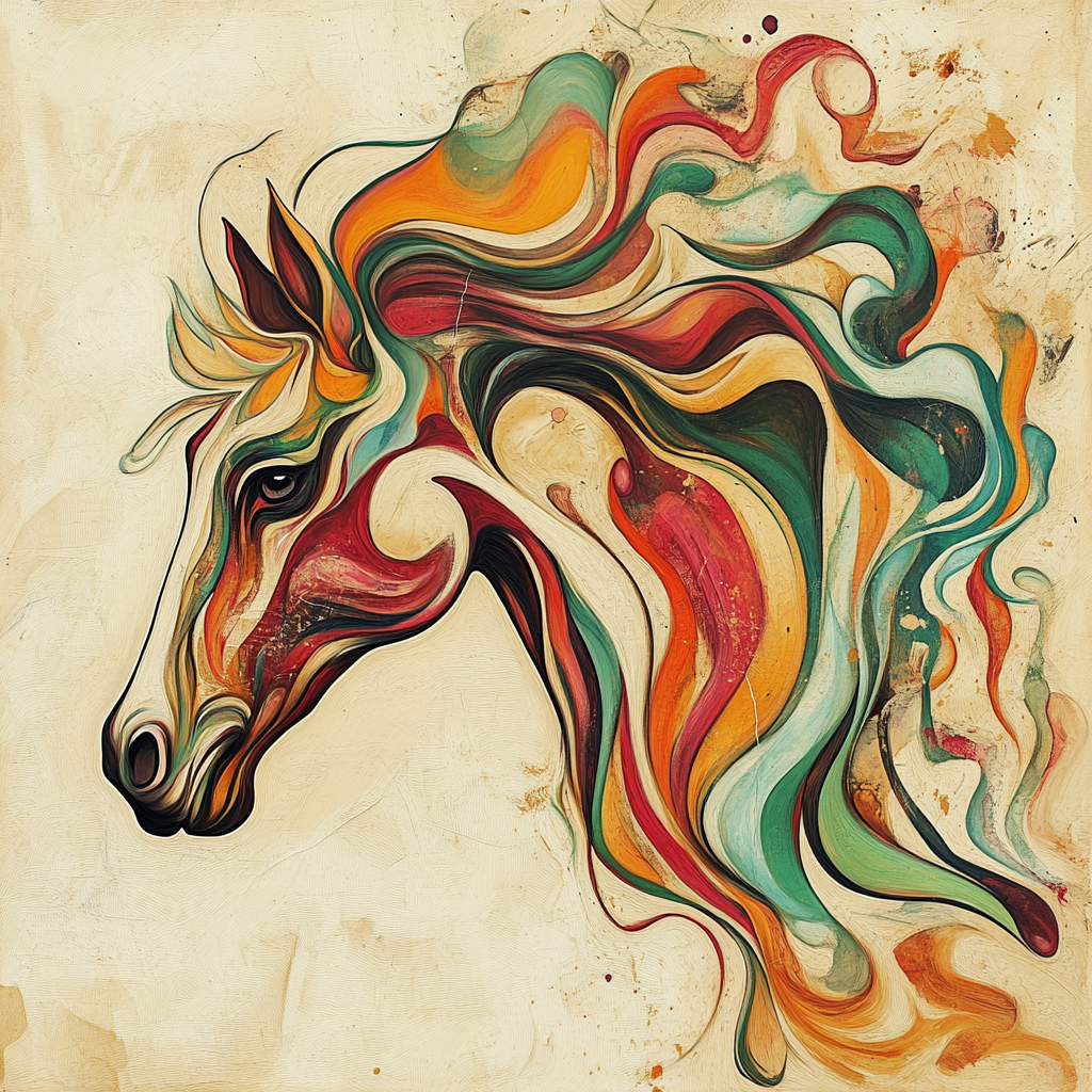 Neutral Background Horsehead Diamond Art Kit