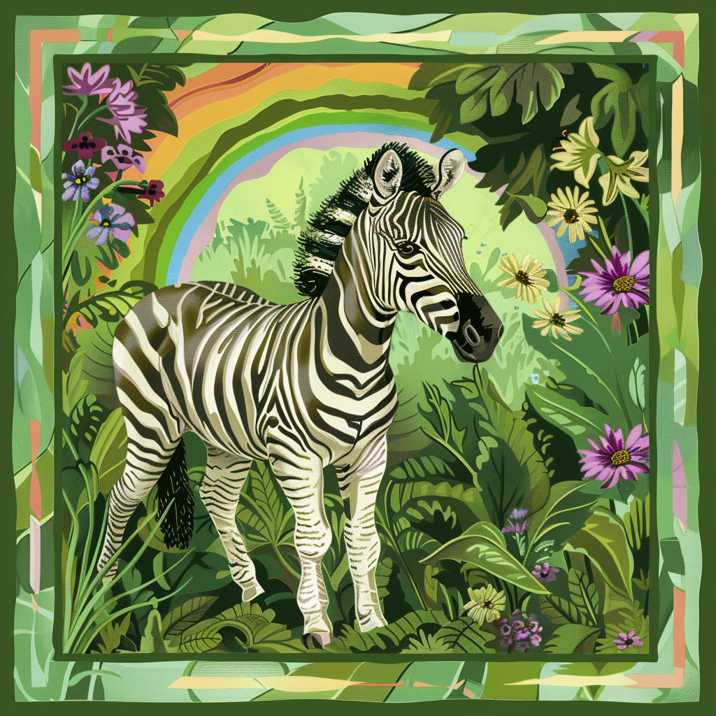 Baby Zebra Abstract Jungle Diamond Art Kit