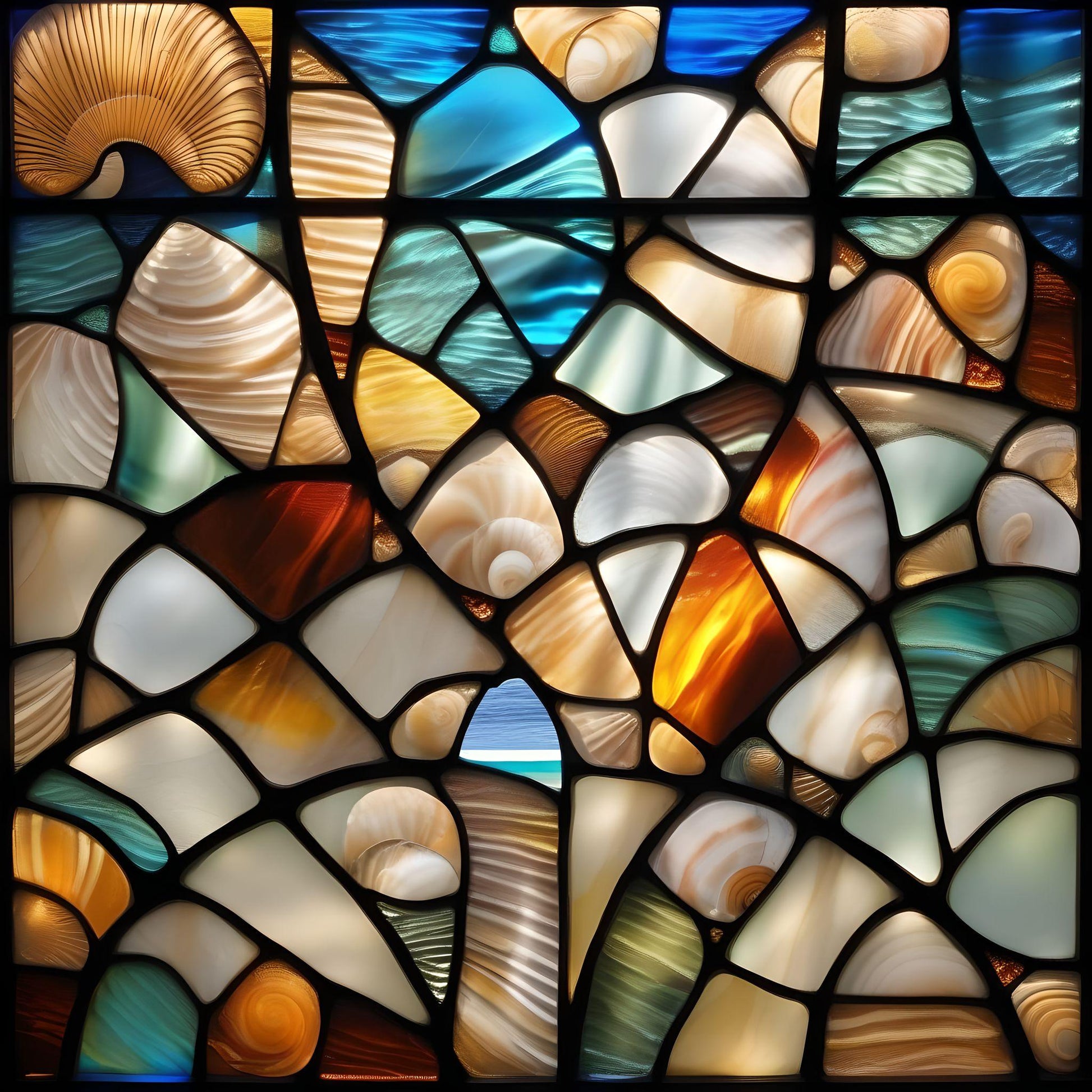 Abstract Seashells Diamond Art Kit