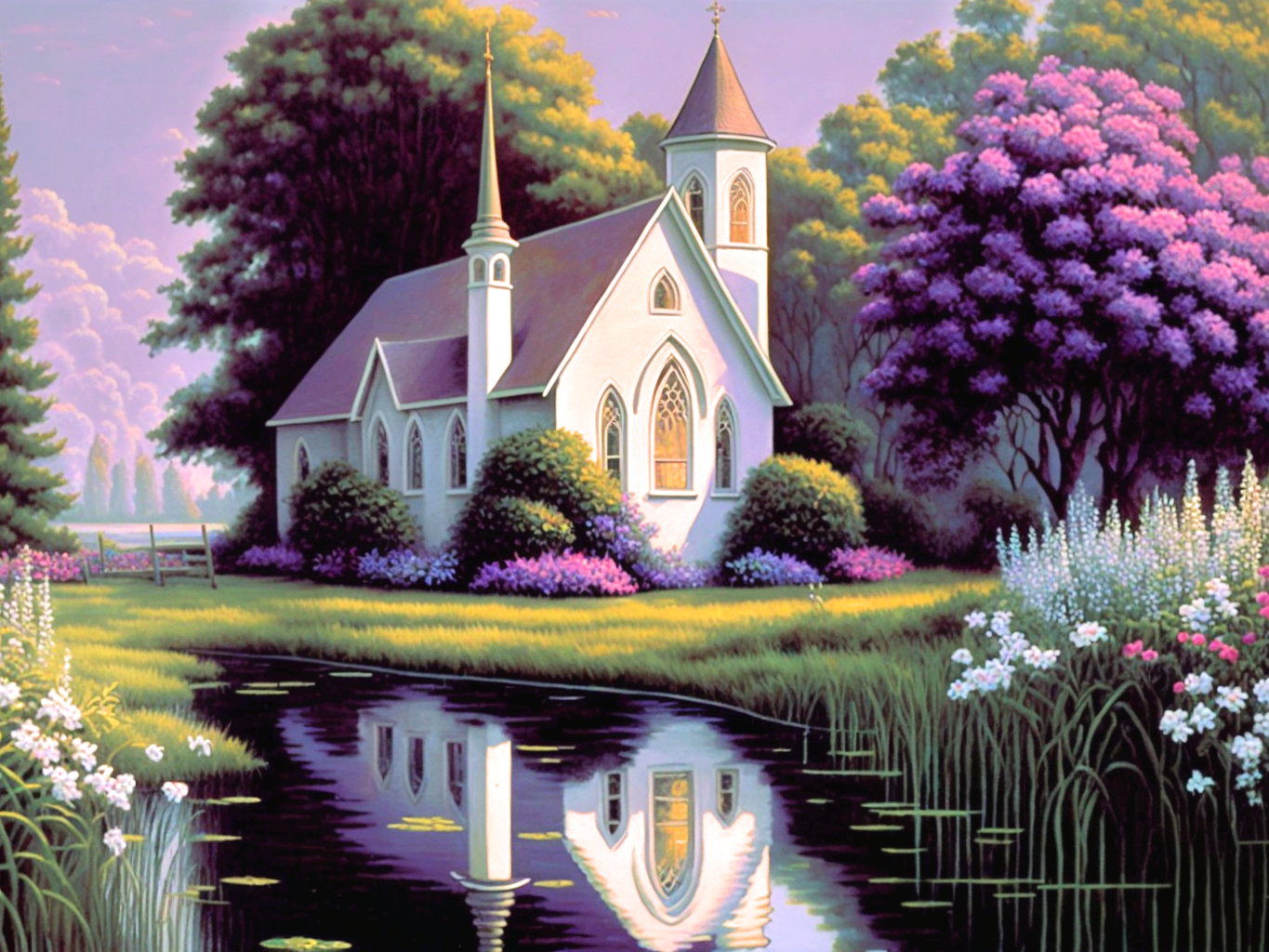 Purple Tree Whitechurch Diamond Art Kit