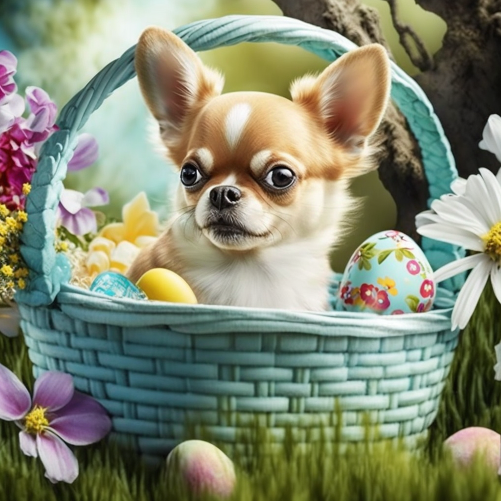 Chihuahua Easter Puppy Diamond Art Kit