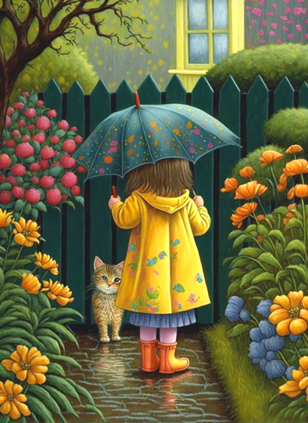 Rainy Day Garden Diamond Art Kit