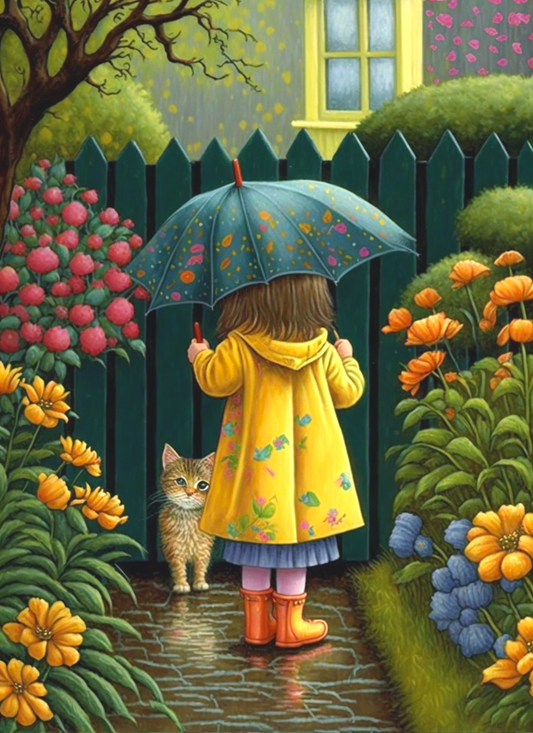 Rainy Day Garden Diamond Art Kit
