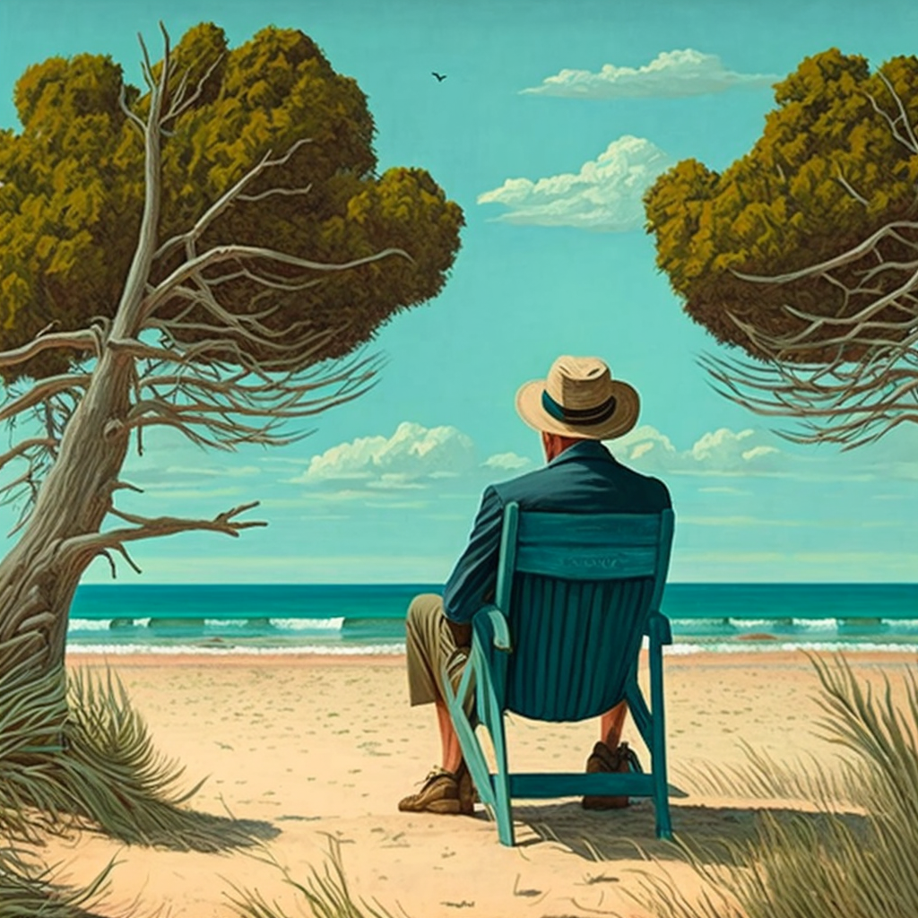 Man On The Beach Diamond Art Kit