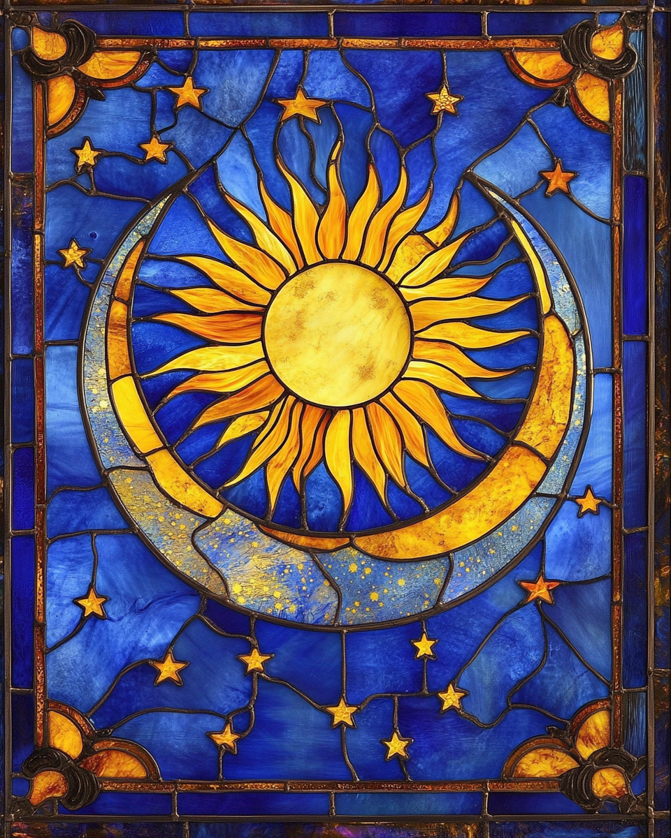 Crescent Moon Cradle Sun Diamond Art Kit