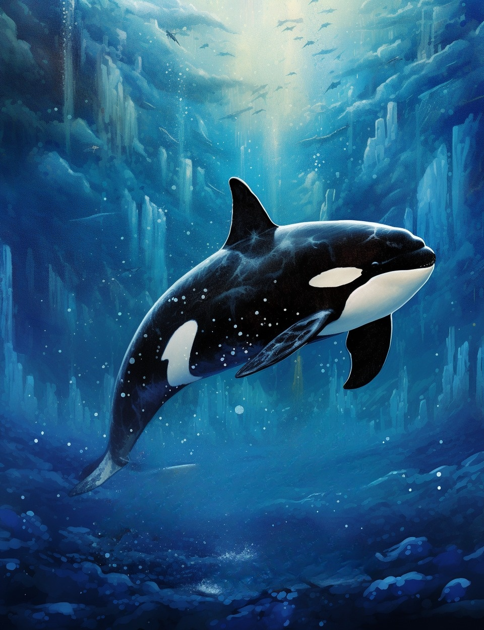 Underwater Orca Diamond Art Kit