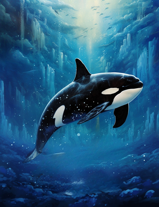 Underwater Orca Diamond Art Kit