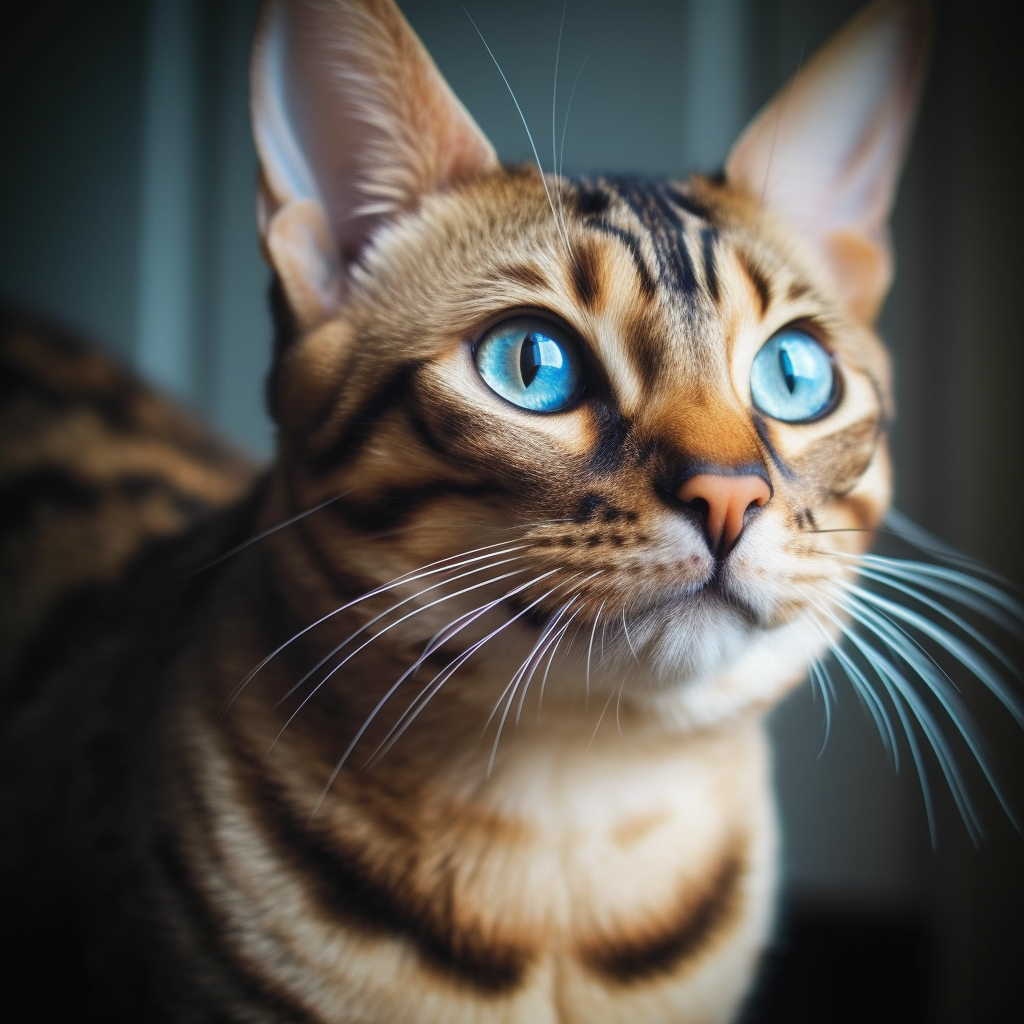 Blue Eyed Striped Cat Diamond Art Kit