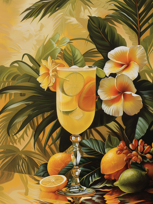 Citrus Tropical Drink Diamond Art Kit