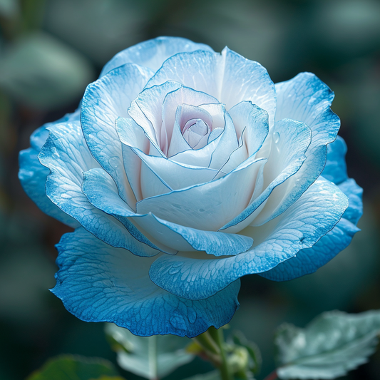 Single Blue And White Rose Diamond Art Kit