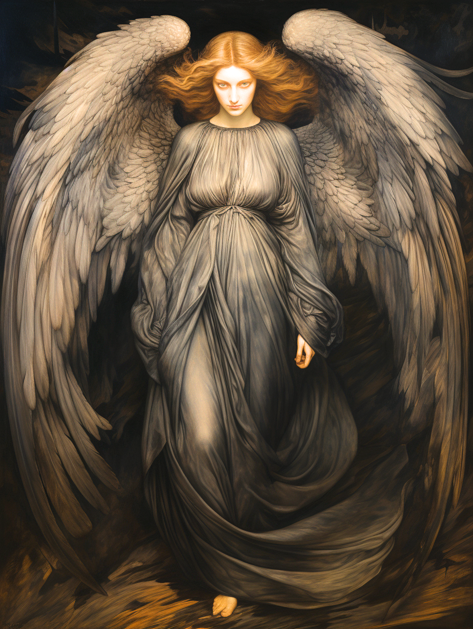 Grey Wing Angel Diamond Art Kit