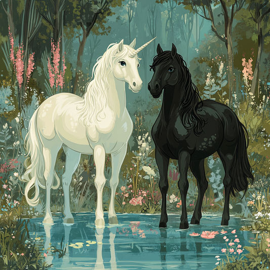 Unicorn Blackhorse Diamond Art Kit