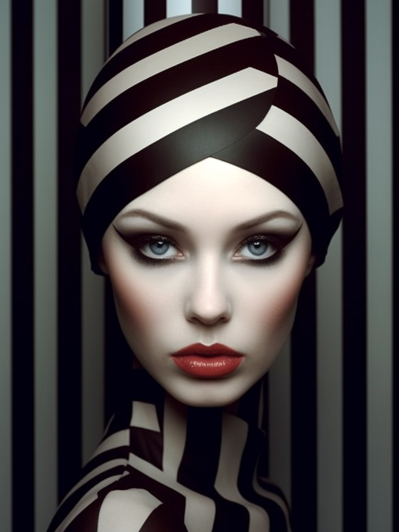 Woman In Stripes Diamond Art Kit