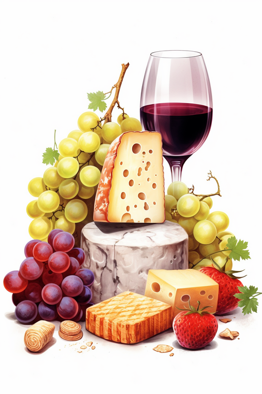 Cheese And Wine Diamond Art Kit