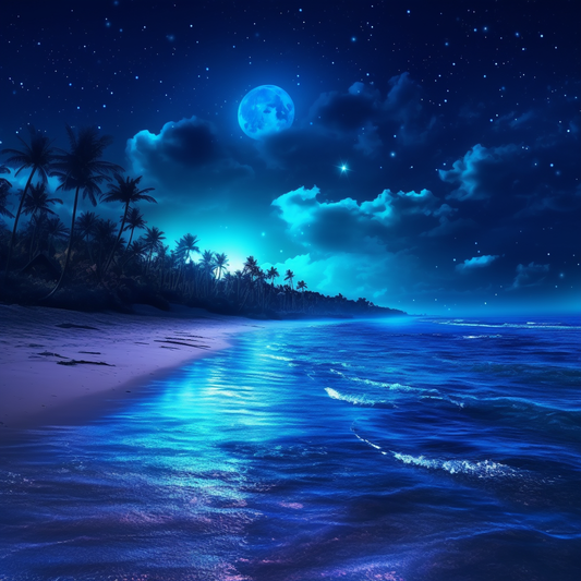 Purple Beach Blue Sky Diamond Art Kit