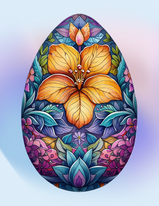 Golden Lily Easter Egg Diamond Art Kit