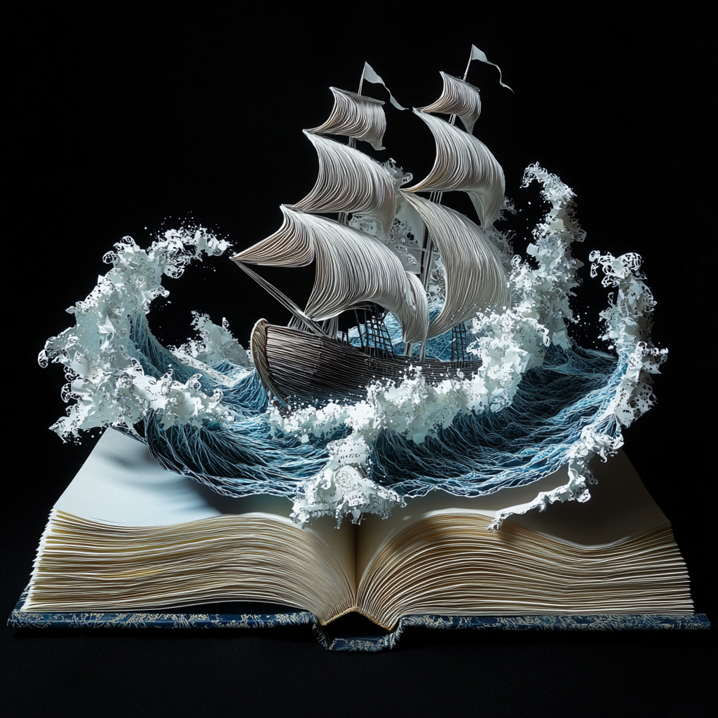 Ship In The Ocean Book Diamond Art Kit