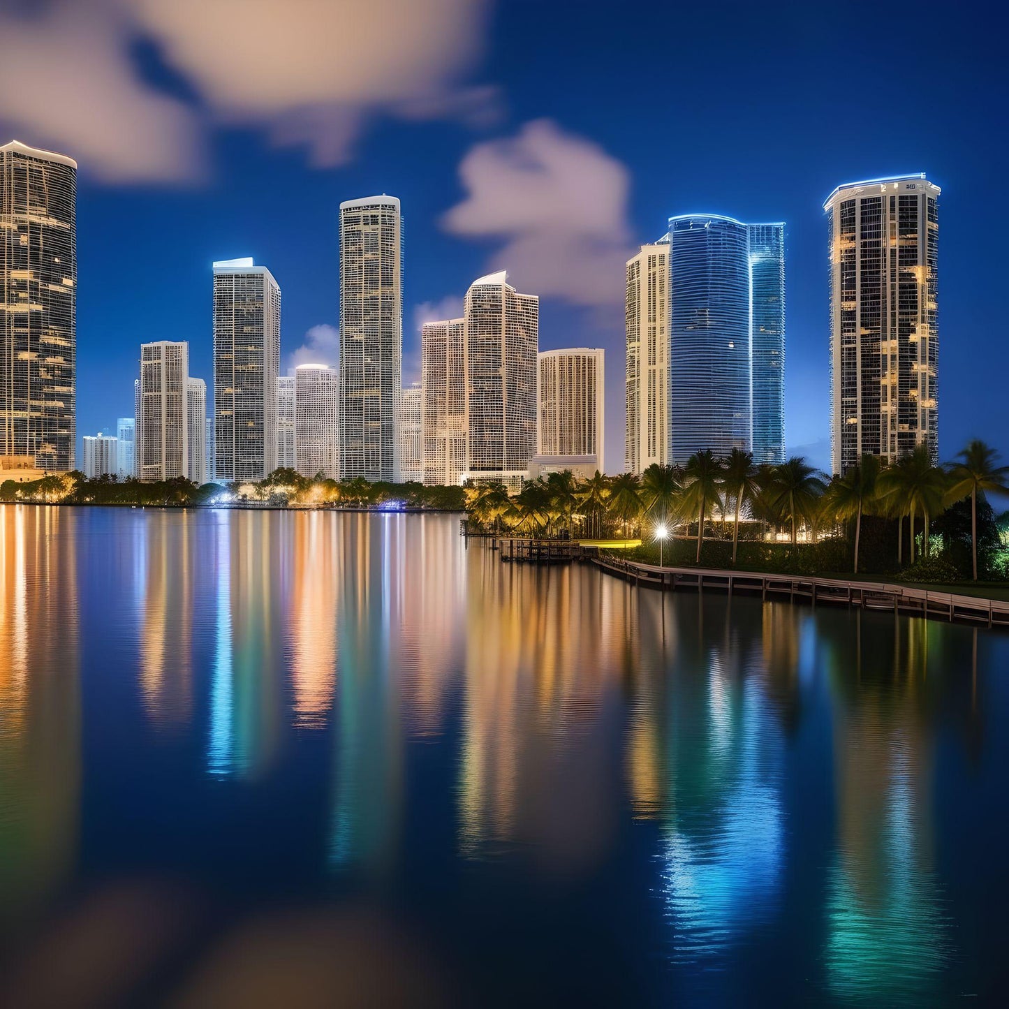 Miami Skyline Diamond Art Kit