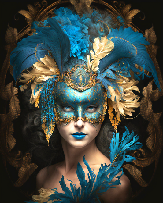 Teal Eye Mask Diamond Art Kit