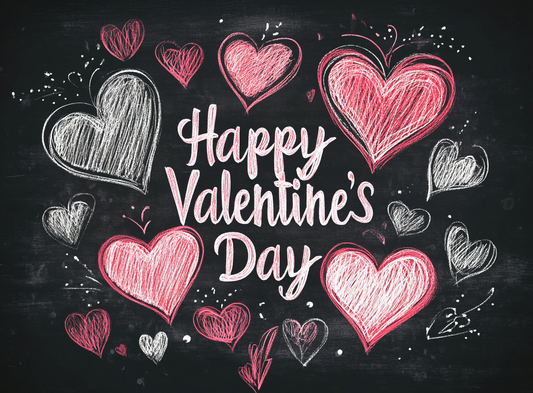Happy Valentines Day Chalkboard Diamond Art Kit