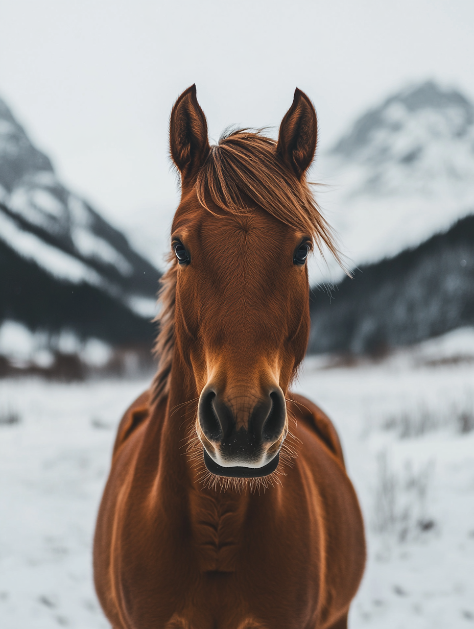 Up Close Brown Horse Diamond Art Kit