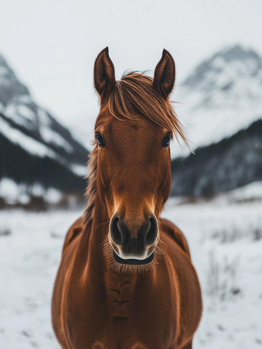 Up Close Brown Horse Diamond Art Kit