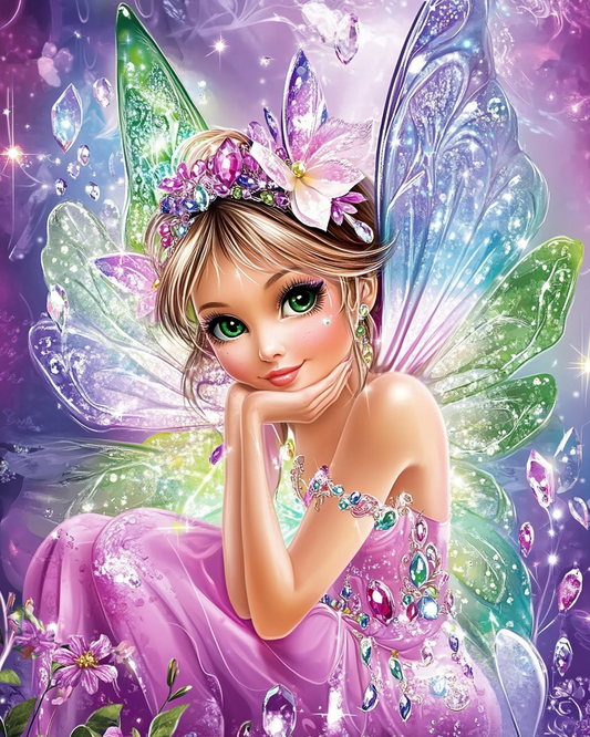 Pink Dress Crystal Fairy Diamond Art Kit