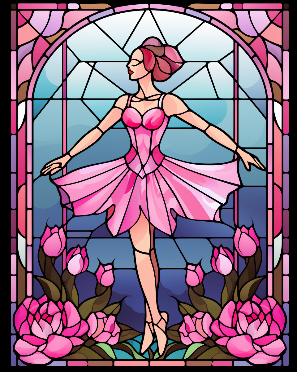 Abstract Pink Ballet Dancer Diamond Art Kit