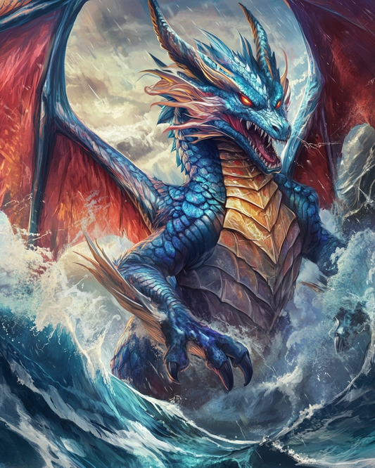 Dragon In The Sea Diamond Art Kit