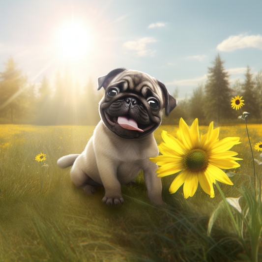 Happy Pug Puppy Diamond Art Kit