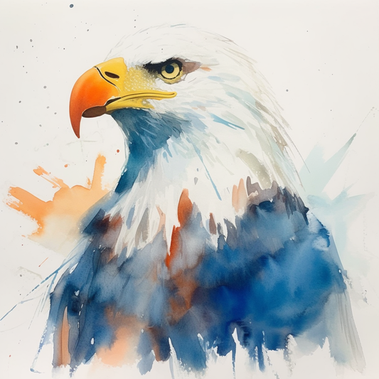 Bald Eagle Watercolor Diamond Art Kit