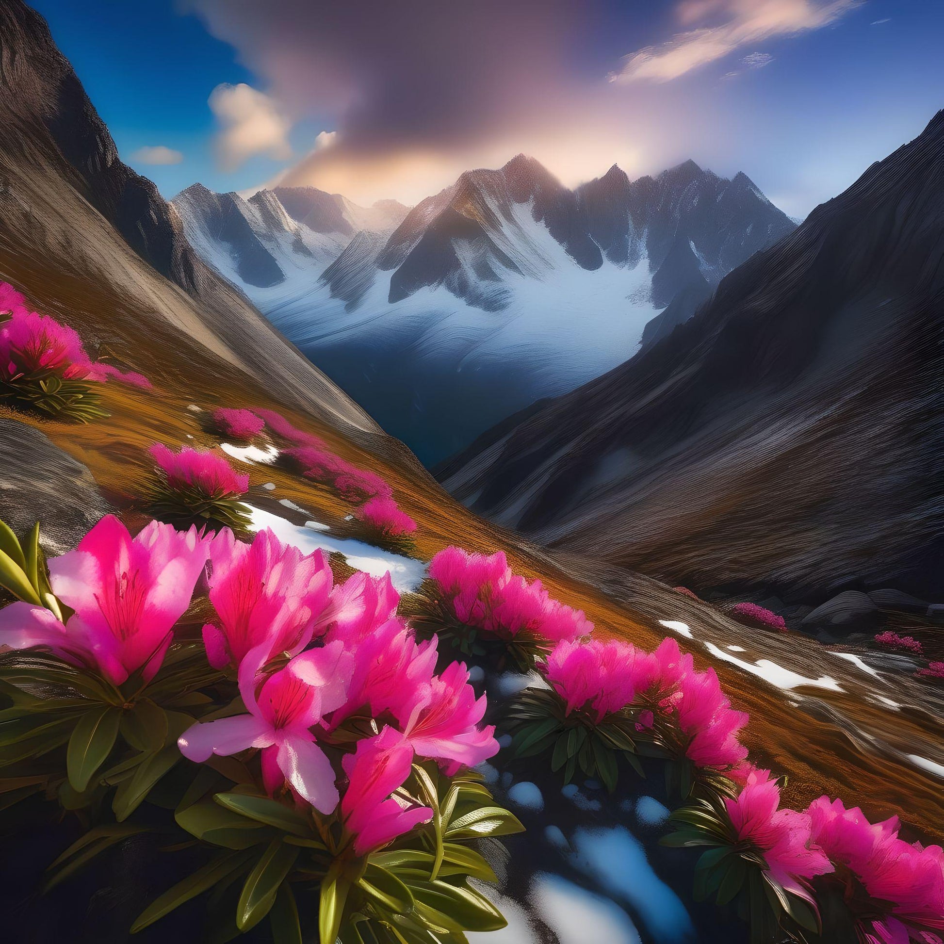 Azaleas Mountainside Diamond Art Kit
