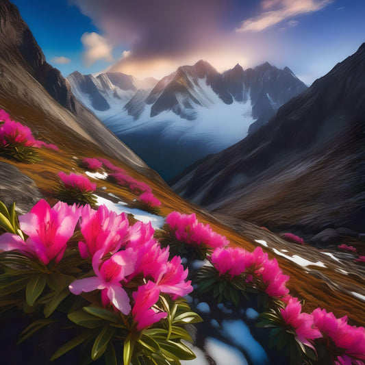 Azaleas Mountainside Diamond Art Kit