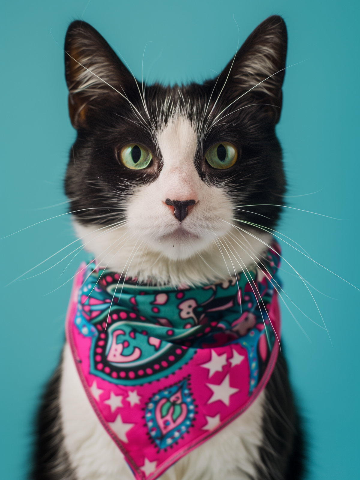Pink Bandana Cat Diamond Art Kit