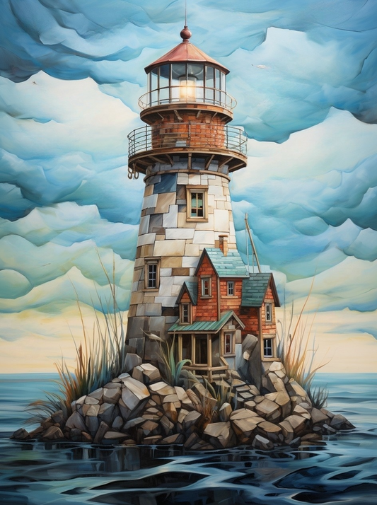 Block Lighthouse Diamond Art Kit