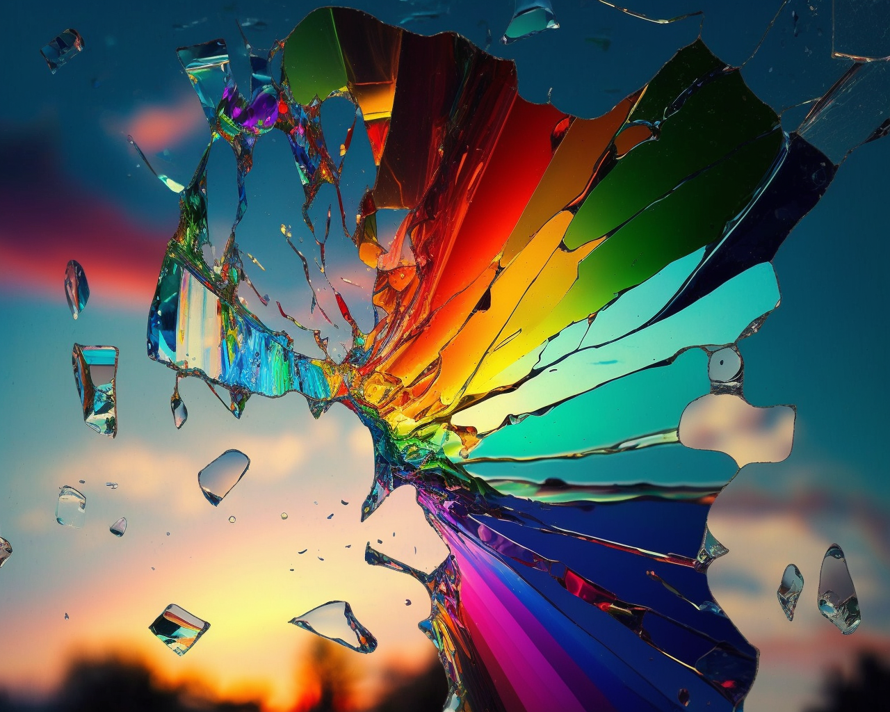 Rainbow Glass Sky Diamond Art Kit