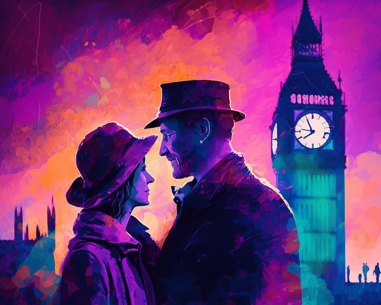 Couple In London Diamond Art Kit