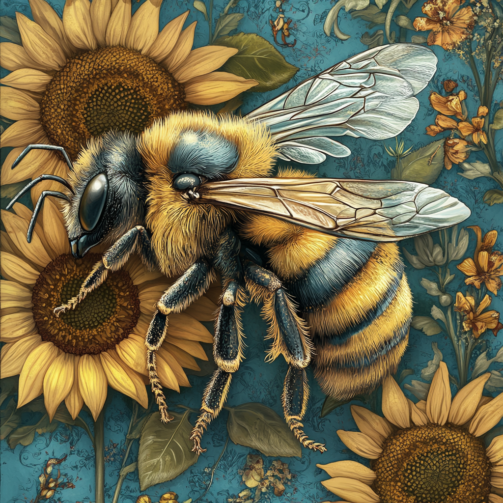 Bee Side Profile Diamond Art Kit