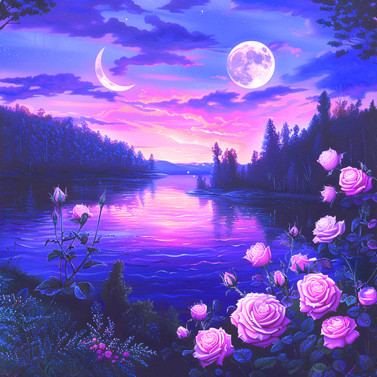Doublemoon Pink Roses Diamond Art Kit