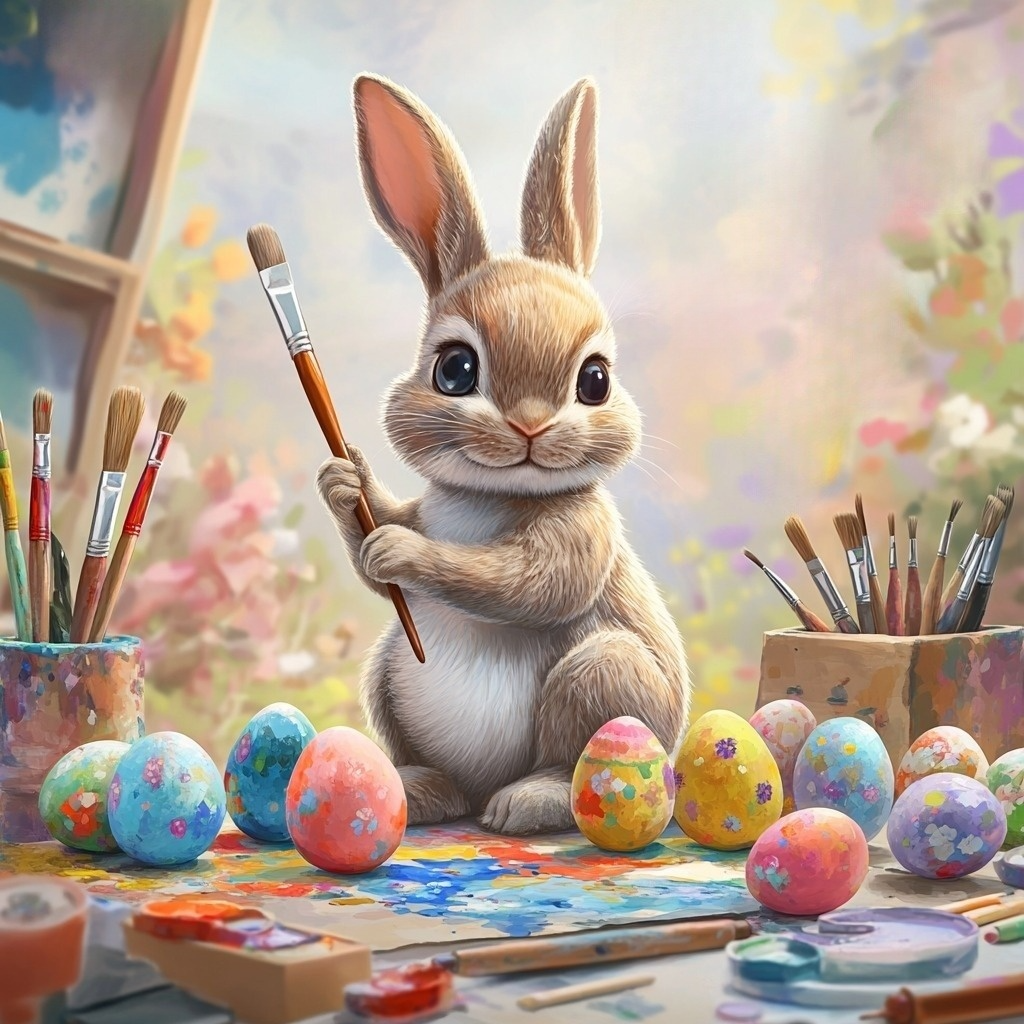 Egg Painter Rabbit Diamond Art Kit