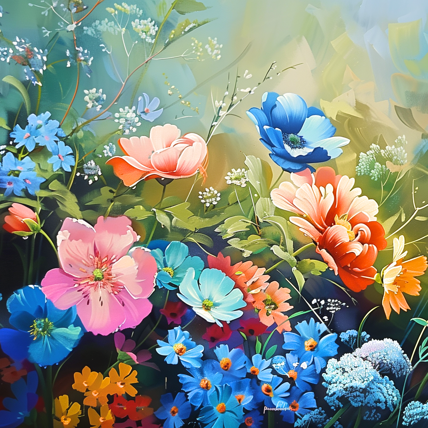 Painted Wildflowers Diamond Art Kit