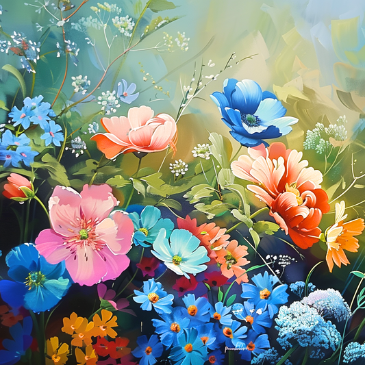Painted Wildflowers Diamond Art Kit