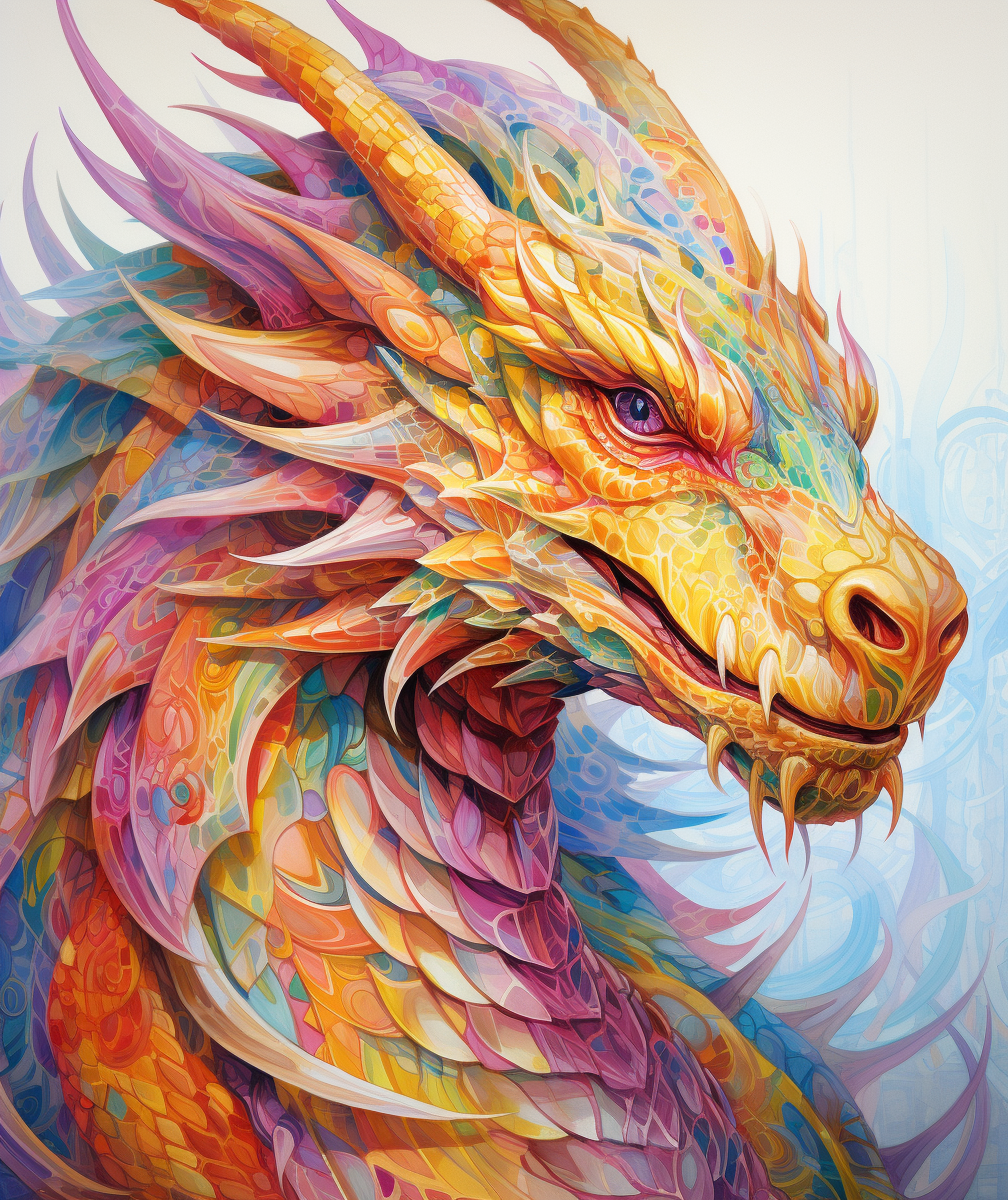 Orange Nose Dragon Diamond Art Kit