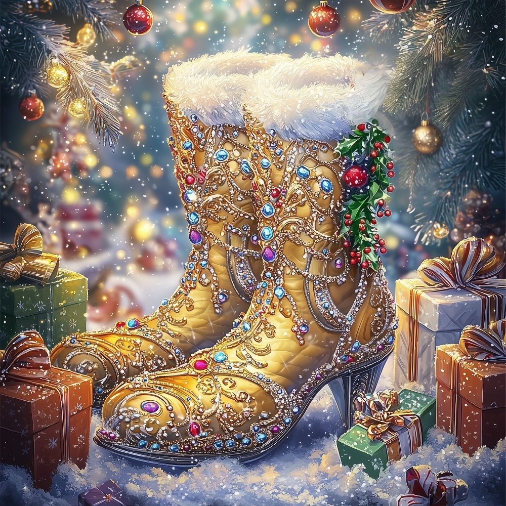 Christmas Boots Diamond Art Kit