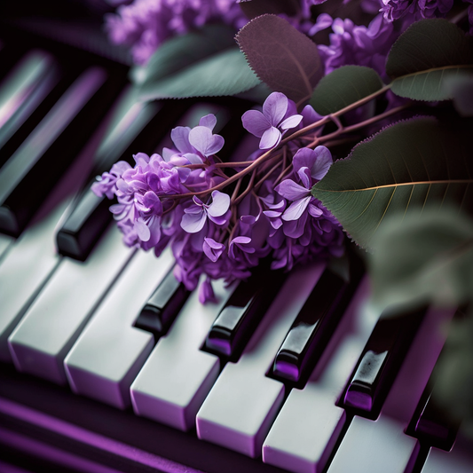 Lavender Flower Piano Diamond Art Kit